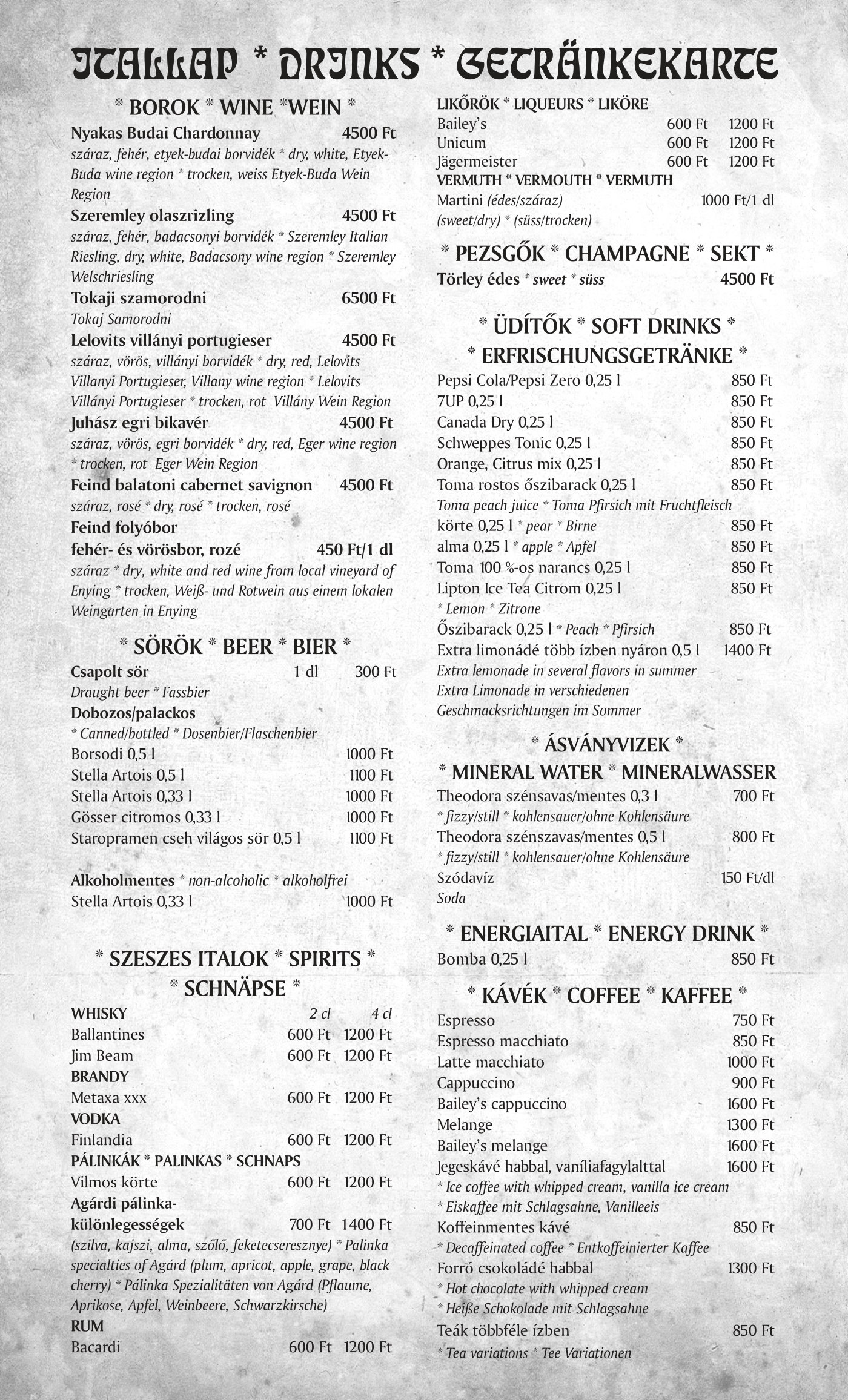 Turul Etterem etlap 2026 majus 02. oldal