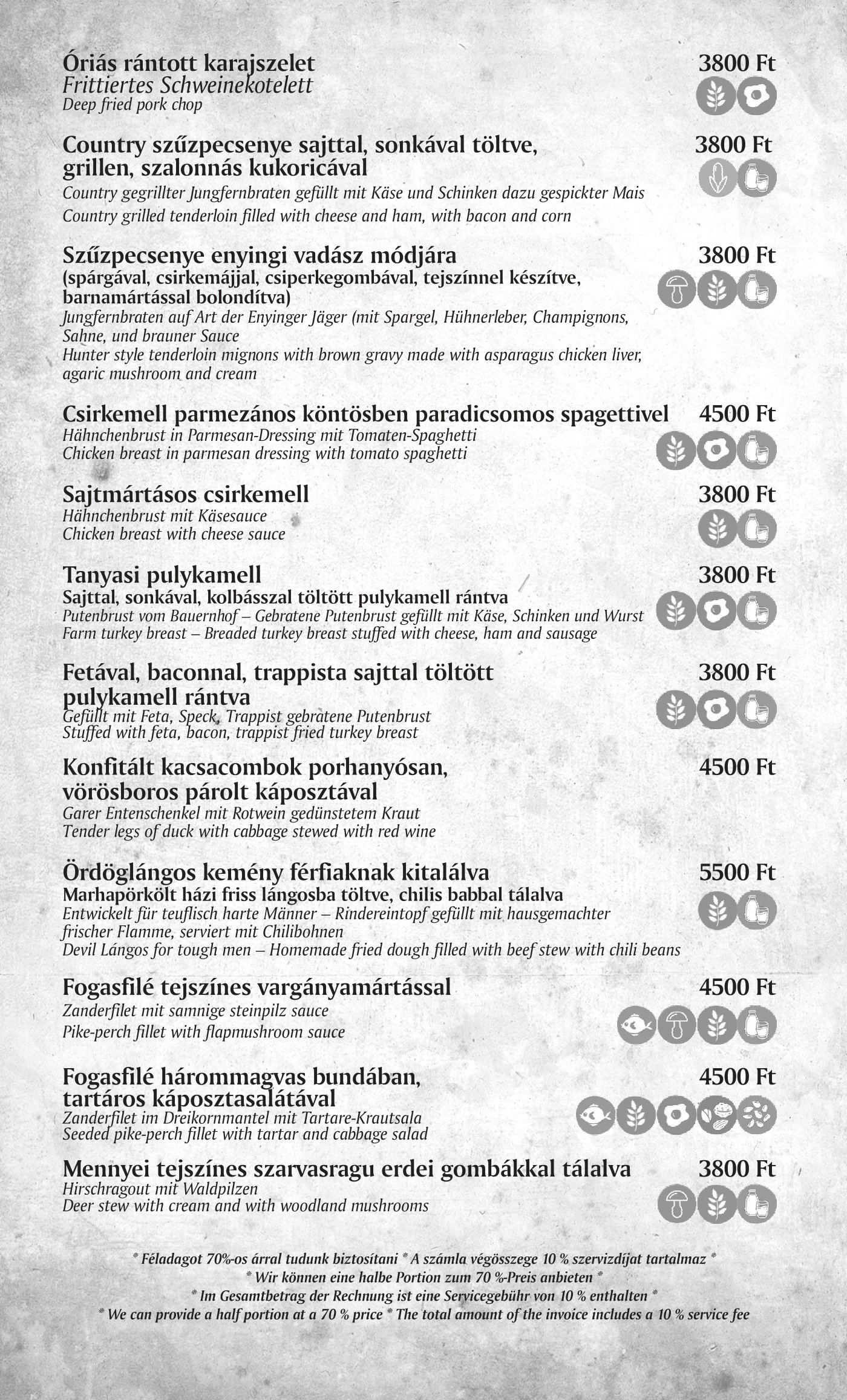 Turul Etterem etlap 2026 majus 04. oldal
